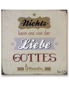 Holz-Wandbild "Nichts kann uns von der Liebe Gottes trennen"