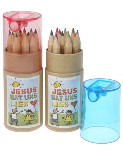 Stifte Box "Jesus hat uns lieb" - blau