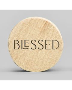 Holzmagnet Blessed