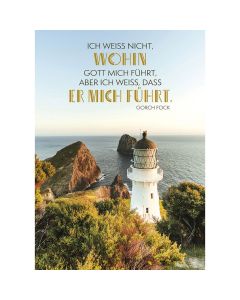 Postkarte Ich weiß nicht, wohin Gott mich führt 4 Ex.