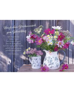 Postkarte 4 Ex.- Herzlichen Glückwunsch zum Geburtstag