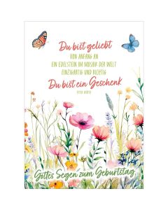 Postkarte 4 Ex.- Gottes Segen zum Geburtstag