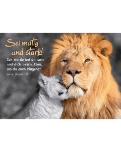 Postkarte 12 Ex.- Sei mutig und stark!