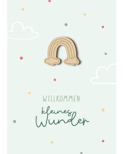 Faltkarte Willkommen kleines Wunder