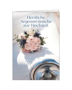 Faltkarte Herzliche Segenswünsche zur Hochzeit