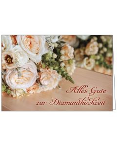 Faltkarte Alles Gute zur Diamanthochzeit