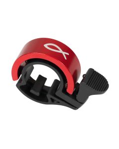 Fahrradklingel rot mit Fischsymbol