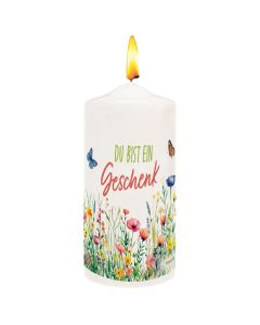 907090480 Kerze Du bist ein Geschenk | CB Buchshop