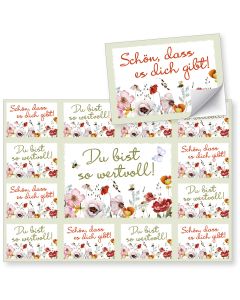 Aufkleber-Grußkarte Neutral 4 Ex.