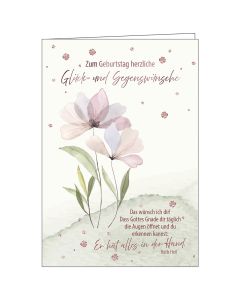 Faltkarte 'Zum Geburtstag herzliche Glück- und Segenswünsche
