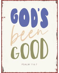 7182137 - Metallschild groß - God`s been good | cb-buchshop.de