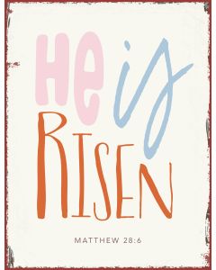 7182136 - Metallschild groß - He is risen | cb-buchshop.de