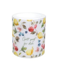 6495135-Wachskerze Windlicht Gott sorgt für dich | CB Buchshop